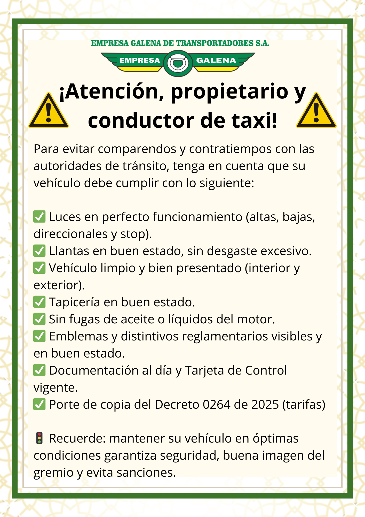 🚨 CAPACITACIÓN SEGURIDAD VIAL GALENA 🚨